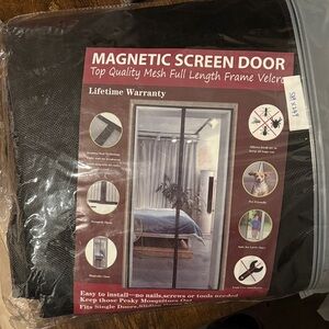 Magnetic Screen Door with Velcro Closure
